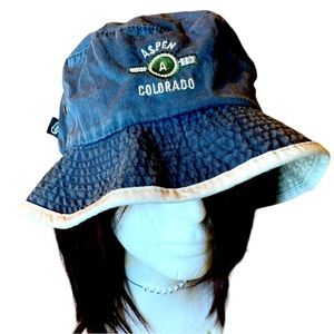 ASPEN COLORADO Retro Blue Bucket Hat by Ouray - Unisex